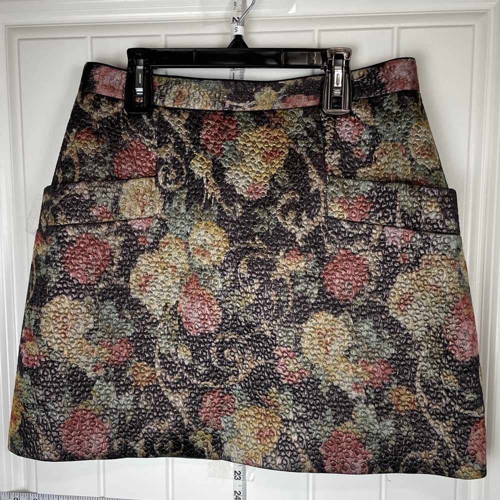 Club Monaco Pink and Yellow A-Line Skirt